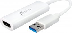 Adapter USB j5create j5create JUA254 zewnętrzna karta graficzna usb 2048 x 1152 px Biały