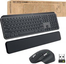 Klawiatura + mysz Logitech Logitech MX Keys combo for Business Gen 2 klawiatura Dołączona myszka RF Wireless + Bluetooth QWERTY Hiszpański Grafitowy