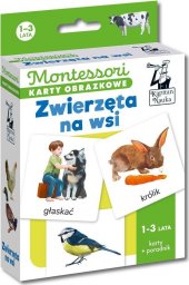  Kapitan Nauka Montessori Karty obrazkowe Zwierzęta 1- lata