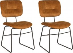  LABEL51 LABEL51 Krzesła stołowe Dez, 2 szt., 49x60x87 cm, ochra