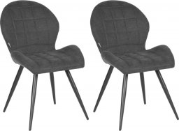  LABEL51 LABEL51 Krzesła stołowe Sil, 2 szt., 51x64x87 cm, antracytowe