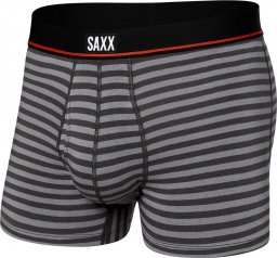  SAXX Bokserki męskie elastyczne krótkie SAXX NON-STOP STRETCH Trunk z rozporkiem w paski - szare S