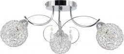 Lampa sufitowa Mdeco Sufitowa lampa glamour ELM8965/3 8C z kryształkami chrom