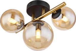 Lampa sufitowa Globo Sufitowa lampa Riha 56135-3W balls czarna bursztynowa