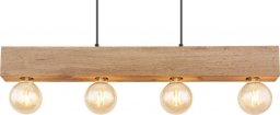 Lampa wisząca Globo Wisząca lampa Erna 15655-4H eko listwa do salonu drewno