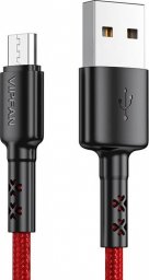 Kabel USB Vipfan USB-A - microUSB 1.8 m Czerwony (X02MK-1.8m-red)