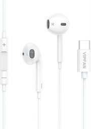 Słuchawki Vipfan Słuchawki douszne przewodowe Vipfan M14, USB-C, 1.1m (białe)