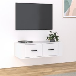  vidaXL vidaXL Wisząca szafka TV, biała 80x36x25 cm materiał drewnopochodny