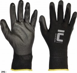 CERVA BUNTING BLACK - rękawice mechaniczne powlekane 7