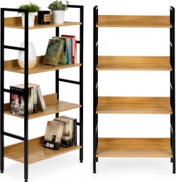  ModernHome Regał drewniany industrialny szafka półki na książki loft