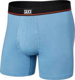  SAXX Bokserki męskie elastyczne SAXX NON-STOP STRETCH Boxer Brief z rozporkiem - niebieskie S