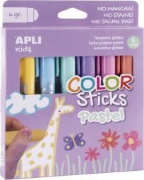  Apli Kids Farby w kredce Apli Kids - 6 pastelowych kolorów