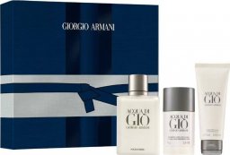  Giorgio Armani Giorgio Armani Acqua Di Gio Pour Homme EDT 100ml + dezodorant sztyft 75ml + balsam po goleniu 75ml
