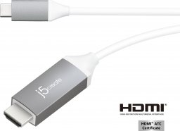 Kabel USB j5create j5create JCC153G kabel HDMI 1,5 m HDMI Type C (Mini) HDMI Typu A (Standard) Szary, Biały