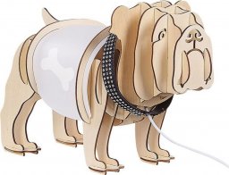 Lampa stołowa Beliani Lampa stołowa pies jasne drewno DOUCE!