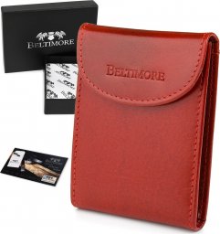  Beltimore Etui na wizytówki czerwone skórzane okładki portfel Beltimore G90