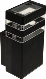 Kinkiet Mdeco Elewacyjna minimalistyczna lampa Santa metalowa czarna