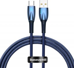 Kabel USB Baseus USB-A - USB-C 1 m Niebieski (BSU3850)
