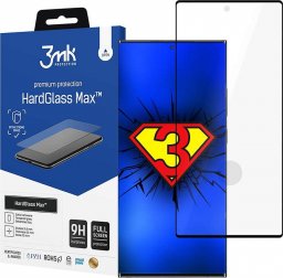  3MK Szkło hartowane 3MK HardGlass Max Samsung Galaxy S23 Ultra czarne Finger Print