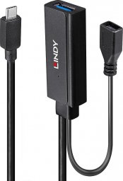 Kabel USB Lindy 2x USB-A - USB-C 3 m Czarny (43352)