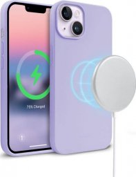 Crong Crong Color Cover Magnetic - Silikonowe etui z MagSafe do iPhone'a 14 Plus (fioletowy)