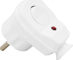 Plastrol Wtyczka kątowa 16A IP20 2P+Z z wyłącznikiem 0-1 i diodą biała (T-99803)