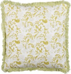 Beliani Lumarko Bawełniana poduszka dekoracyjna w kwiaty 45 x 45 cm zielona z białym FILIX!