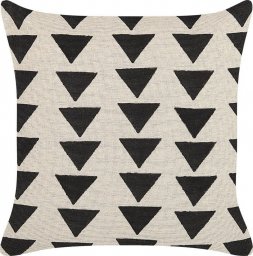  Beliani Lumarko Bawełniana poduszka dekoracyjna w trójkąty 45 x 45 cm beżowo-czarna CERCIS!