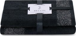  AmeliaHome Ręcznik Bellis czarny 50x90+70x130 AmeliaHome