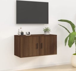  vidaXL Wisząca szafka telewizyjna, brązowy dąb, 30,5x30x30 cm