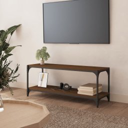  vidaXL Szafka pod telewizor, brązowy dąb, 100x33x41 cm