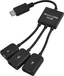 HUB USB SwiatKabli HUB 1x microUSB 2x USB tablet ANDROID OTG myszka