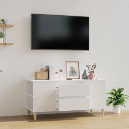  vidaXL vidaXL Szafka pod TV, biała, 102x44,5x50 cm, materiał drewnopochodny