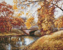 Ideyka Diamentowa mozaika - Jesienny krajobraz 40x50cm