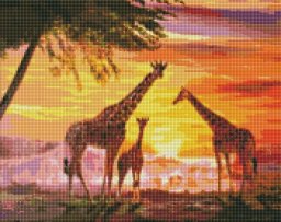  Ideyka Diamentowa mozaika - Rodzina żyraf 40x50cm