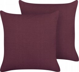  Beliani Lumarko 2 lniane poduszki dekoracyjne 45 x 45 cm fioletowe SAGINA!