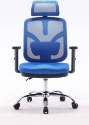 Krzesło biurowe Angel Fotel ergonomiczny ANGEL biurowy obrotowy jOkasta Niebieska