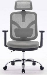 Krzesło biurowe Angel Fotel ergonomiczny ANGEL biurowy obrotowy jOkasta Szara