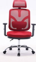 Krzesło biurowe Angel Fotel ergonomiczny ANGEL biurowy obrotowy jOkasta Czerwona