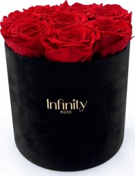 Infinity Rose Flower Box czerwone naturalne wieczne róże pachną