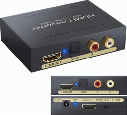 Adapter AV SwiatKabli Konwerter / separator z HDMI na HDMI + audio TOSLINK SPDIF