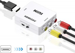 Adapter AV SwiatKabli HDMI - S-Video - RCA (Chinch) biały