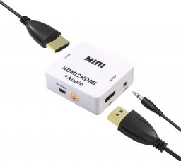 Adapter AV SwiatKabli Rozdzielacz obrazu i dźwięku z HDMI na HDMI + jack 3,5mm