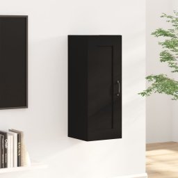  vidaXL Szafka wisząca, czarna, 35x34x90 cm, materiał drewnopochodny