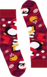  FAVES. Socks&Friends Świąteczne kolorowe skarpetki, PINGWINY 36-41