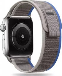  4kom.pl Pasek do smartwatcha Nylon Band do Apple Watch 4 / 5 / 6 / 7 / 8 / SE / ULTRA (42 / 44 / 45 / 49 MM) GREY/BLUE