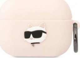  Karl Lagerfeld Etui Karl Lagerfeld KLAPRUNCHP Apple AirPods Pro cover różowy/pink Silicone Choupette Head 3D
