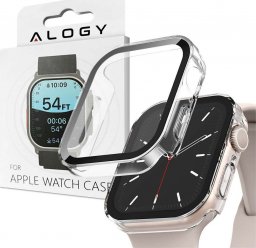  Alogy Alogy Etui do smartwatcha nakładka ze szkłem do Apple Watch 7 45mm Czarna uniwersalny