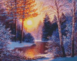  Ideyka Diamentowa mozaika - Zimowy poranek 40x50cm