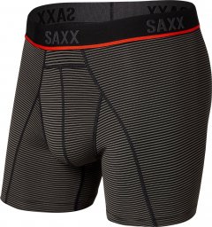  SAXX Bokserki do biegania męskie sportowe SAXX KINETIC HD Boxer Brief - czarne paski S